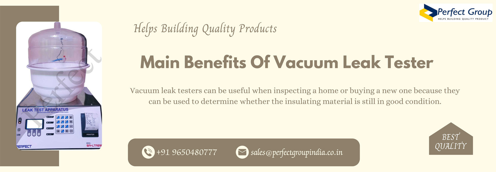 Main Benefits Of Vacuum Leak Tester